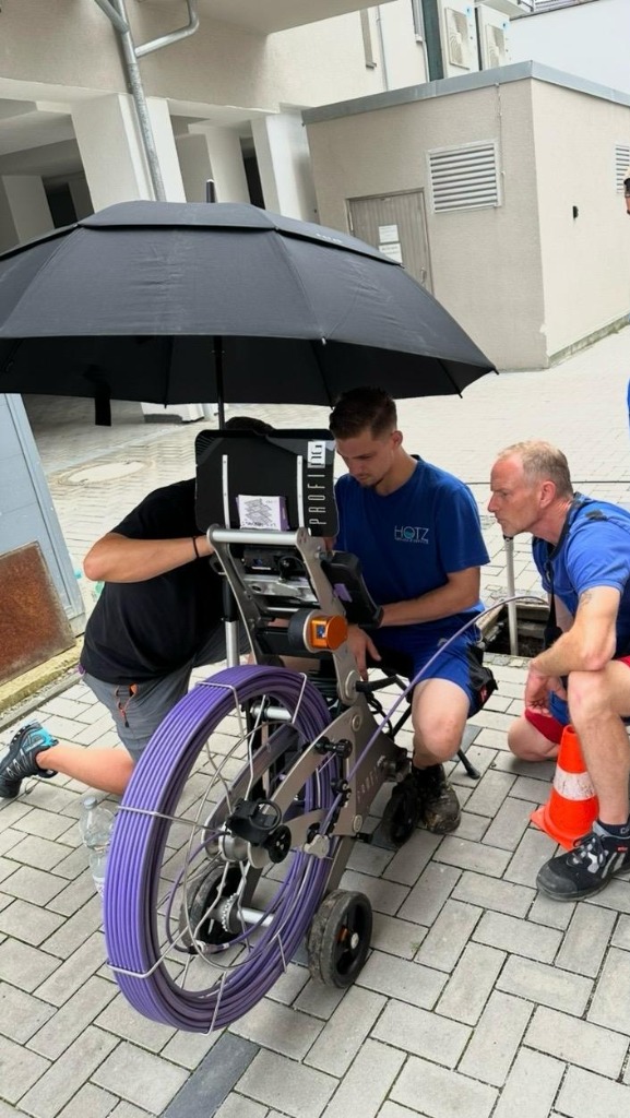 HOTZ Team bei der Kanaluntersuchung